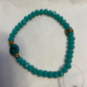 Teal beaded bracelet